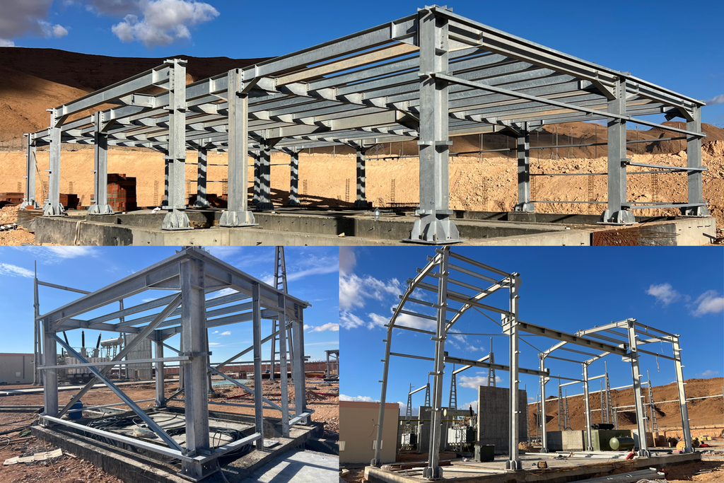 4 blocs en charpente métallique – Station photovoltaïque